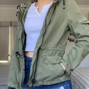 F21 GREEN UTILITY JACKET